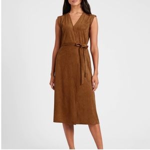 Banana Republic Suede wrap dress